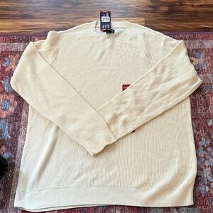 GAP Men's Cream Waffle Shirt